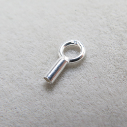 スターリングシルバー925/エンドキャップ・カツラ（ラウンド・内径1.2mm）「SV925」（50個）
