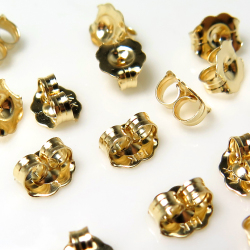 14金 14K K14YG ピアスキャッチ（5.0mm×5.8mm）10個