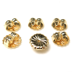 14金 14K K14YG ピアスキャッチ（9.2mm×9.4mm）10個