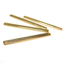 14kgf バー パーツ 2.5mm×25.4mm 2ホール「ゴールドフィルド」（25個）