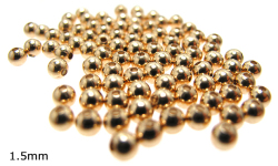 14kgf ラウンドビーズ 4mm（穴・1.5mm） スムース/シームレス「ゴールドフィルド」（1000個）