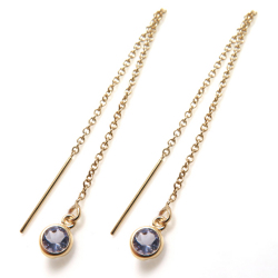 14kgf アイオライトのピアス 天然石 14kgf アイオライトのピアス 天然石