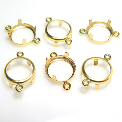 石枠（空枠）コネクター セッティング(ラウンド8mm）14kgf・ゴールド