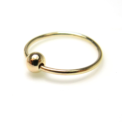 ラウンド フープピアス12mm 14kgf（ゴールドフィルド） 3mm ビーズ 10ペア