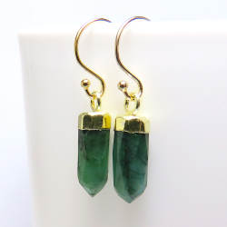 エメラルド　14K　フックピアス エメラルド14Kフックピアス