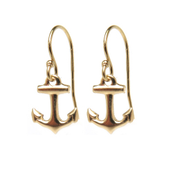 14kgfモチーフピアス（アンカー・碇）（フレンチフックピアス（ボール