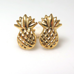 Hawaiian イヤリング パイナップル ピアス ボヘミアン ゴールド