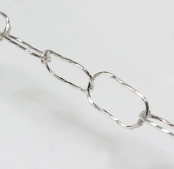 シルバーチェーン ダイヤカット オーバル6.2×12mm（10メートル）SV925（1本）