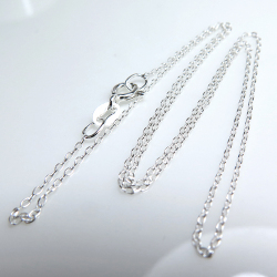シルバーネックレス 925 チェーン 45cm 【アズキ・幅1.15mm】（5本）