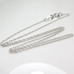 シルバー925/チェーンネックレス40cm【ロープチェーン・幅1.1mm】（1本）
