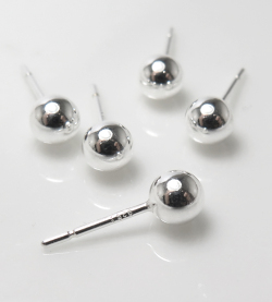 シルバーピアスパーツ/丸玉 ボール 6mm （sv925）（25ペア）