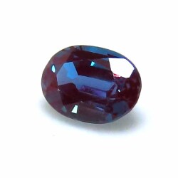 アレキサンドライト 合成石 ルース「チョクラルスキー法（結晶引上げ法）」オーバル【8×6mm】ファセットカット 1個