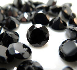 天然石ルース（裸石）・ブラックスピネル/ラウンド【10mm】ファセット  