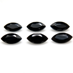 ブラックスピネル 天然石 ルース マーキス【8×4mm】ファセットカット（25個）