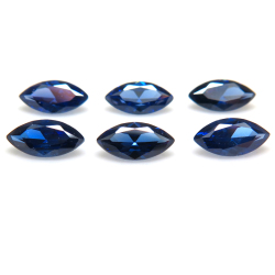キュービックジルコニアcz【AAA】・ルース  ブルーサファイア/マーキス【10×5mm】ファセットカット（50個）