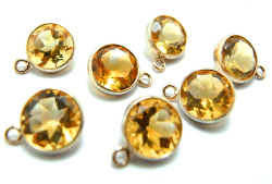 ゴールドフィルド・チャーム/天然石チャームシトリン＜11月誕生石