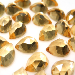 シトリン 天然石ルース ローズカット ペア カボション 【10×7mm】（4個）