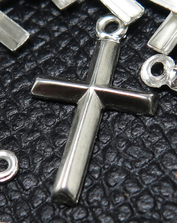 十字架チャーム クロス ペンダント 【D】シルバー SV925 18mm×10mm （50個）