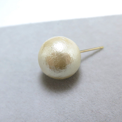 コットンパールピアス・キスカ（12mm）「ゴールドフィルド（14kgf）」（10ペア）