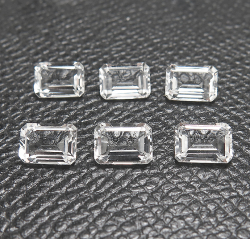 クリスタル 水晶 天然石ルース レクタングルカット オクタゴン【8×6mm】ファセットカット（25個）