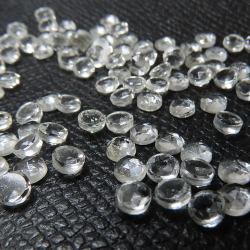 水晶 クリスタル 天然石ルース（裸石）ローズカット ラウンド【4mm】100個