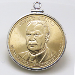 アメリカ大統領1ドル貨 ジェラルド・R・フォード Gerald Rudolph Ford Jr. 第38代・コインペンダント・バチカン付 SV925 シルバー