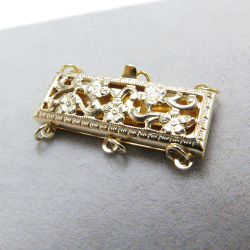 ゴールドフィルド・クラスプ・レクタングル型（9.0mm×23.0mm）（3連用）「14kgf」（1個）