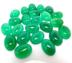 天然石ルース（裸石）・グリーンオニキス/カボション（オーバル）【18×13mm】（25個）