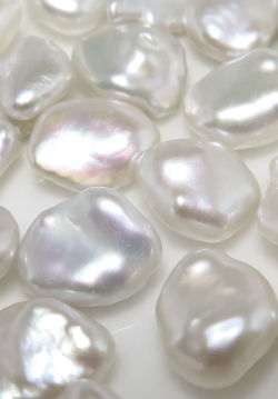 ケシ パール 花びら ルース 淡水真珠 穴無 7 8mm 3個