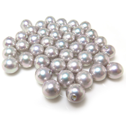 シルバーグレー系 淡水パール 4粒 9.5~11.5mm*9~10.5mm バロック