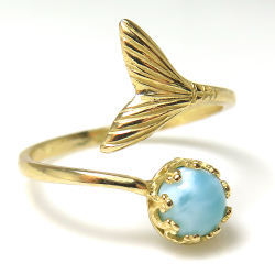 夏向け！メキシコオパール24kgpマーメイドテールリング 夏向け！メキシコオパール24kgpマーメイドテールリング