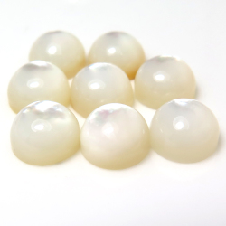 マザーオブパール ルース カボションカット（ラウンド）【5mm】（15個）