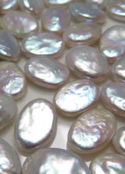 淡水パール オーバル 真珠 楕円 真珠 ルース 穴無 15×10mm 25個