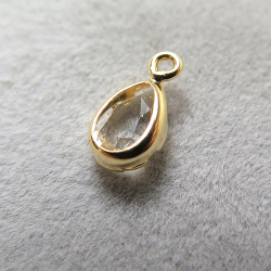 ゴールドフィルド・チャーム/天然石チャームホワイトトパーズ(ペア6 ゴールドフィルド・チャーム/天然石チャームホワイトトパーズ(ペア6