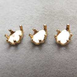ゴールドフィルド・空枠・ペア6×4mm（6本爪）「14kgf」（100個）