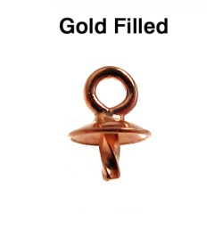ローズゴールドフィルド・ペンダントトップ突き刺し3mm（芯立・皿付）「14kgf」（25個）