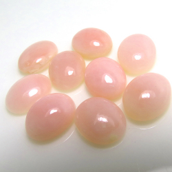 天然石ルース（裸石）・ピンクオパール/カボション（オーバル）【12×10mm】（25個）