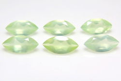 プレナイト 天然石ルースマーキス ファセットカット【6×3mm】 12個