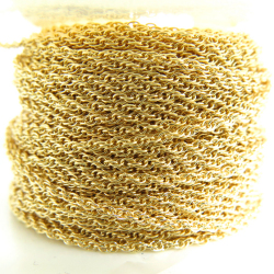 14kgfロープチェーン（1.3mm）1メートル「ゴールドフィルド」（1本）