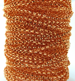 ローズゴールドフィルド・ロロチェーン（1.1mm）10メートル「14kgf」（1本）