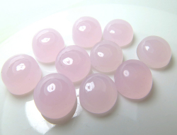 天然石ルース（裸石）・カルセドニー（染め・ピンク）/カボション（ラウンド）【12mm】（10個）