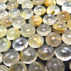 天然石ルース（裸石）・ゴールデンルチルクォーツ/カボション