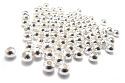 スターリングシルバー925/ラウンドビーズ2mm（スムース/シームレス）（1.70g/100個相当）