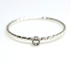 シルバー925 リング 指輪 ベゼル空枠 パーツ ラウンド 2mm