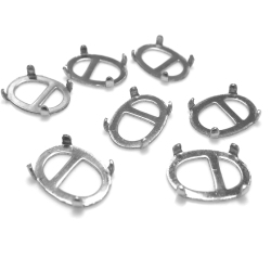 シルバー925空枠 カボション4本爪（オーバル14×10mm） SV925 （4個）