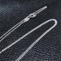 シルバー925 ネックレス チェーン 40cm【アズキ・幅0.75mm】（50本）