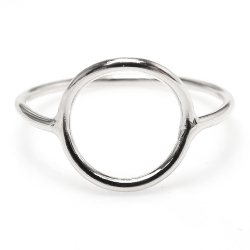 シルバー サークルモチーフ リング 1998年製 シルバー指輪 オープンサークルリング 円 ラウンド（サイズ目安：6~7号