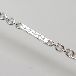 フラットバーテクスチャー シルバーチェーン（6mm×0.9mm）（10センチ）SV925（1本）