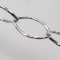 シルバーチェーン ダイヤカットオーバル  7×4mm「SV925」（5メートル）（1本）