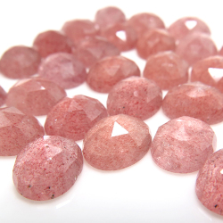 天然石ルース（裸石）ストロベリークォーツ/カボション・ローズカット  